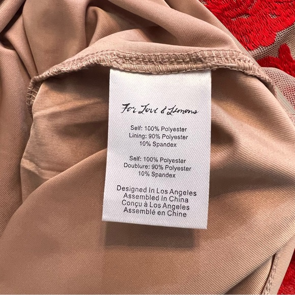 For Love and Lemons San Marcos red lace open back mini dress - Picture 9 of 10